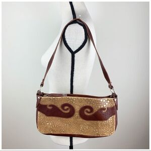 ‎ALFREDO PICCHI Brown Italian Leather Handbag